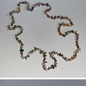 Purple and Green Natural Stone Necklace